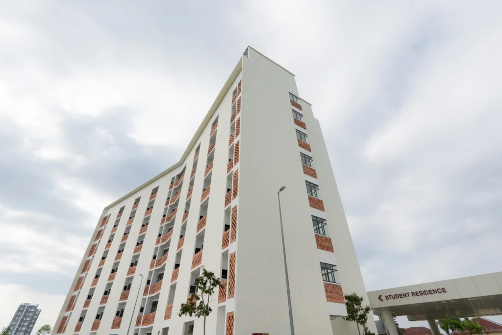 The boarding residence building on campus.